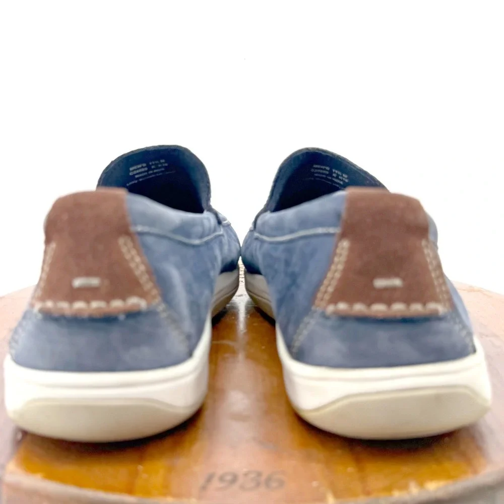 Cole Haan Grand.OS Loafers Mens 11.5 Blue C24689 Slip On Leather Moc Toe Preppy